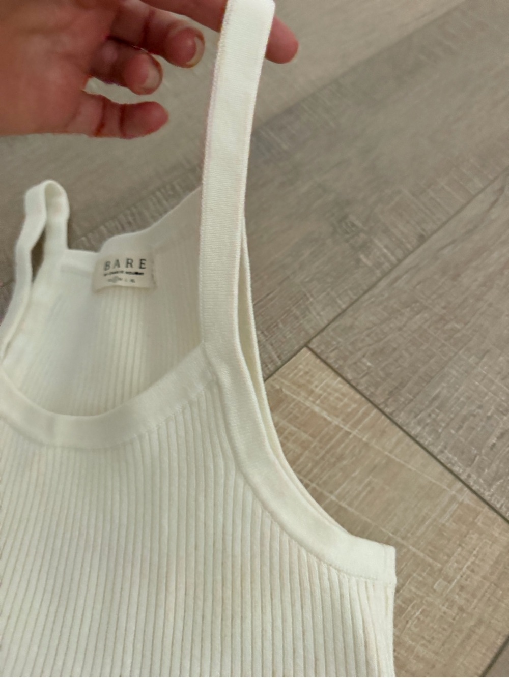 Charlie Holiday Cream Ribbed Tank Top - Picture 3 of 6